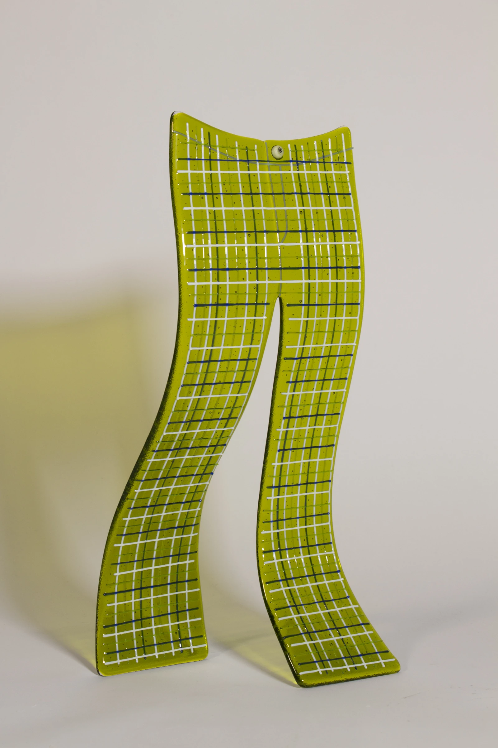 Green plaid pants by Caroline Abbey
